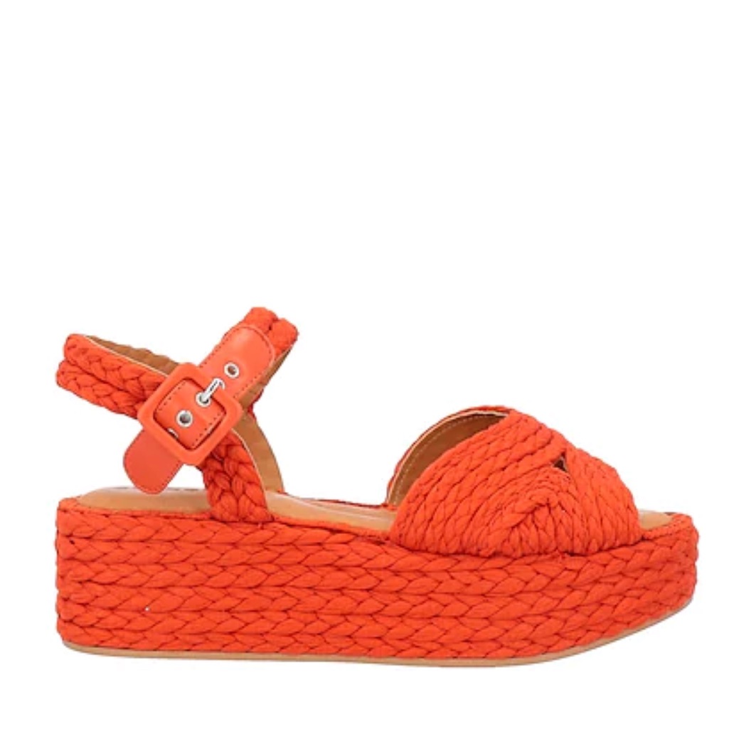 Nib Clergerie Raffia Platform Sandal